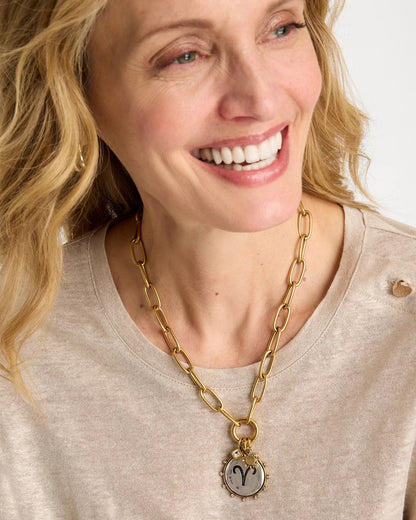 Chico's Golden Charm Link Necklace