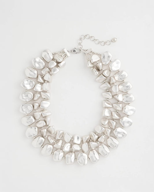 Chico's Chunky Silver Multi-Strand Necklace