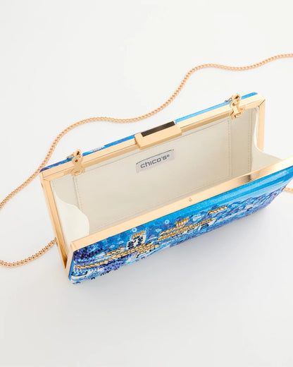 Chico's Embellished Scenic Clutch