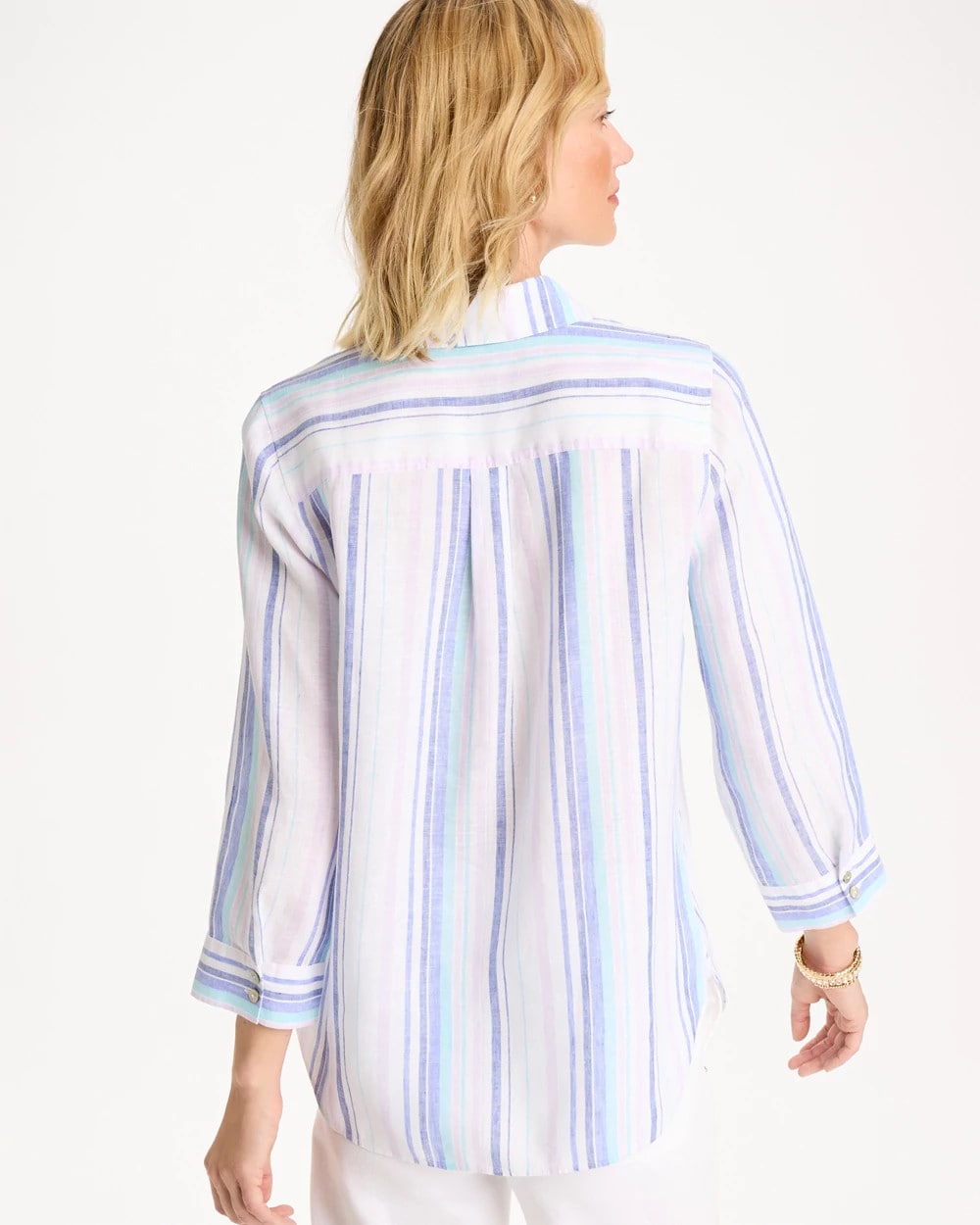 Chico's No Iron™ Linen Striped Shirt