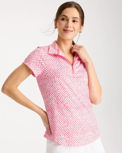 Chico's Zenergy® UPF Geo Half Zip Polo