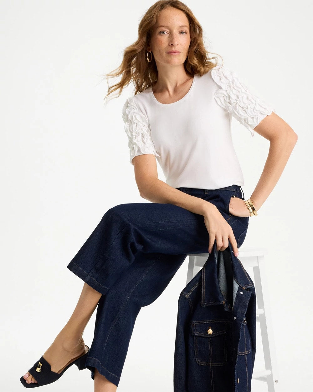 Chico's Knit 3D Sleeve Tee
