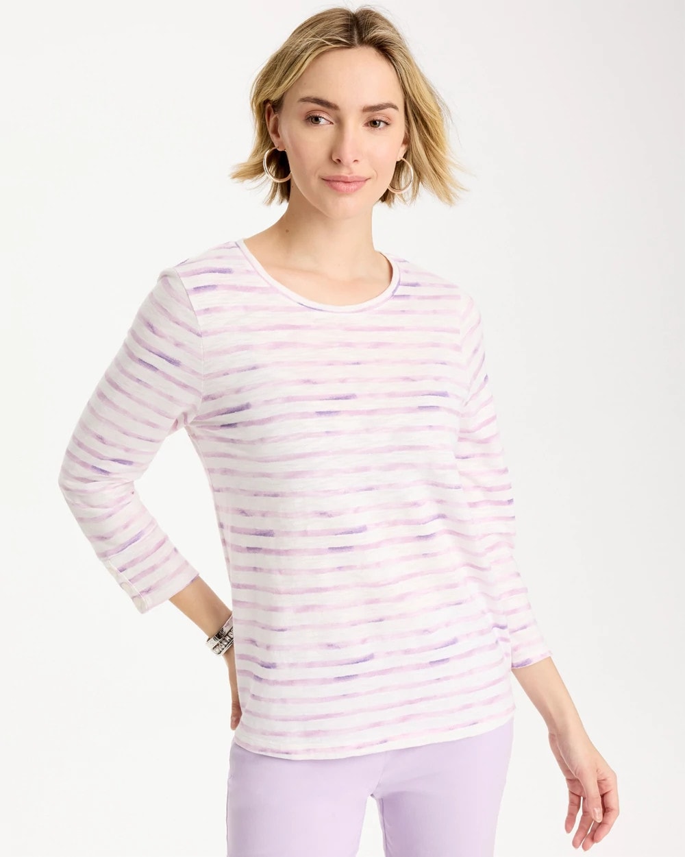 Chico's Palermo Cotton Slub Tee