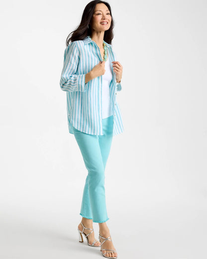 Chico's No Iron™ Linen Striped Shirt