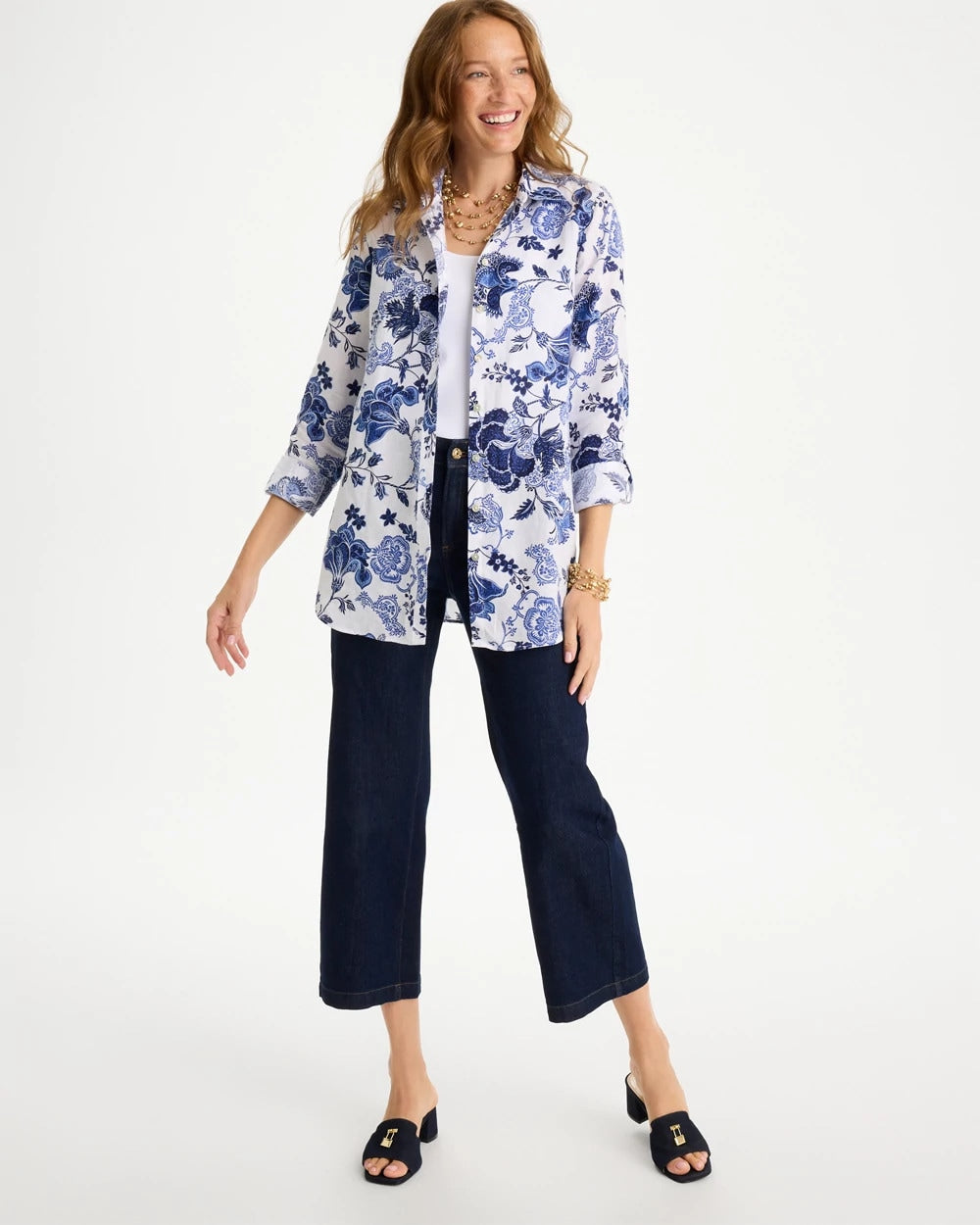 Chico's No Iron™ Linen Bloom Shirt