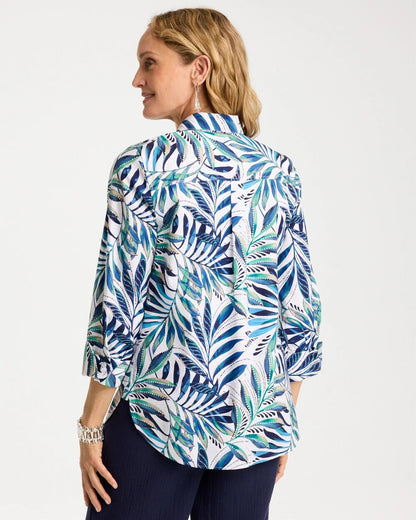 Chico's Palm No Iron Stretch Shirt