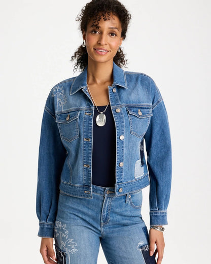 Chico's Denim Parrot Pocket Jacket