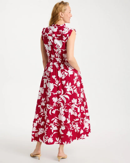 Chico's Smocked Floral Maxi Dress