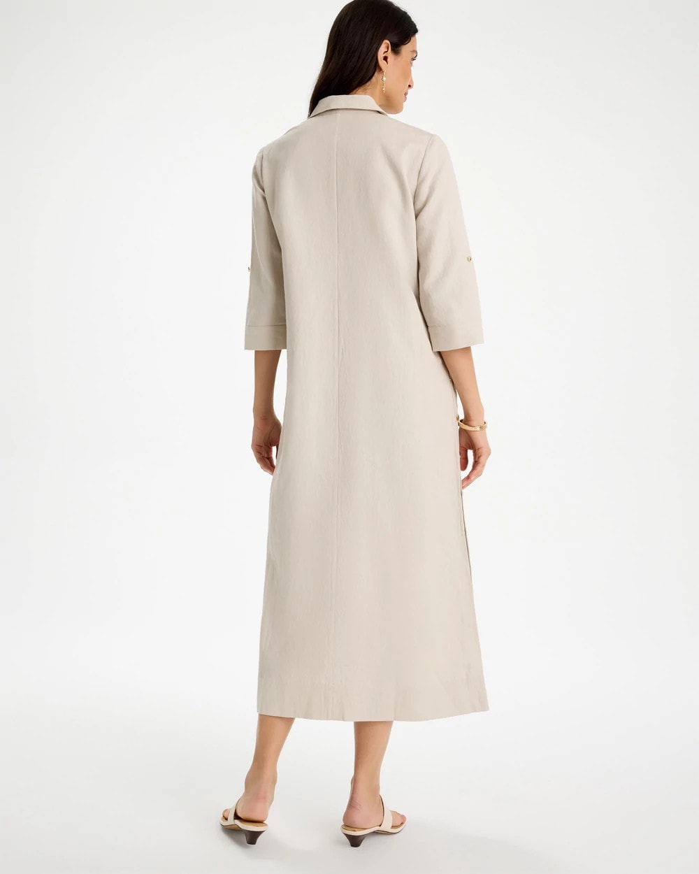 Chico's Embellished Linen Dress