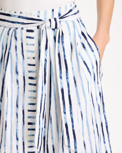 Chico's Palermo Striped Tie-Front Skirt