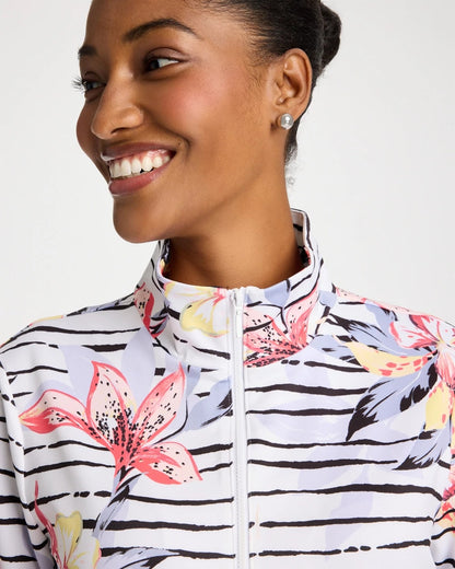 Chico's Zenergy® UPF Lily Print Half Zip