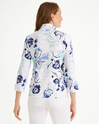Chico's Zenergy® UPF Floral Snap Mockneck