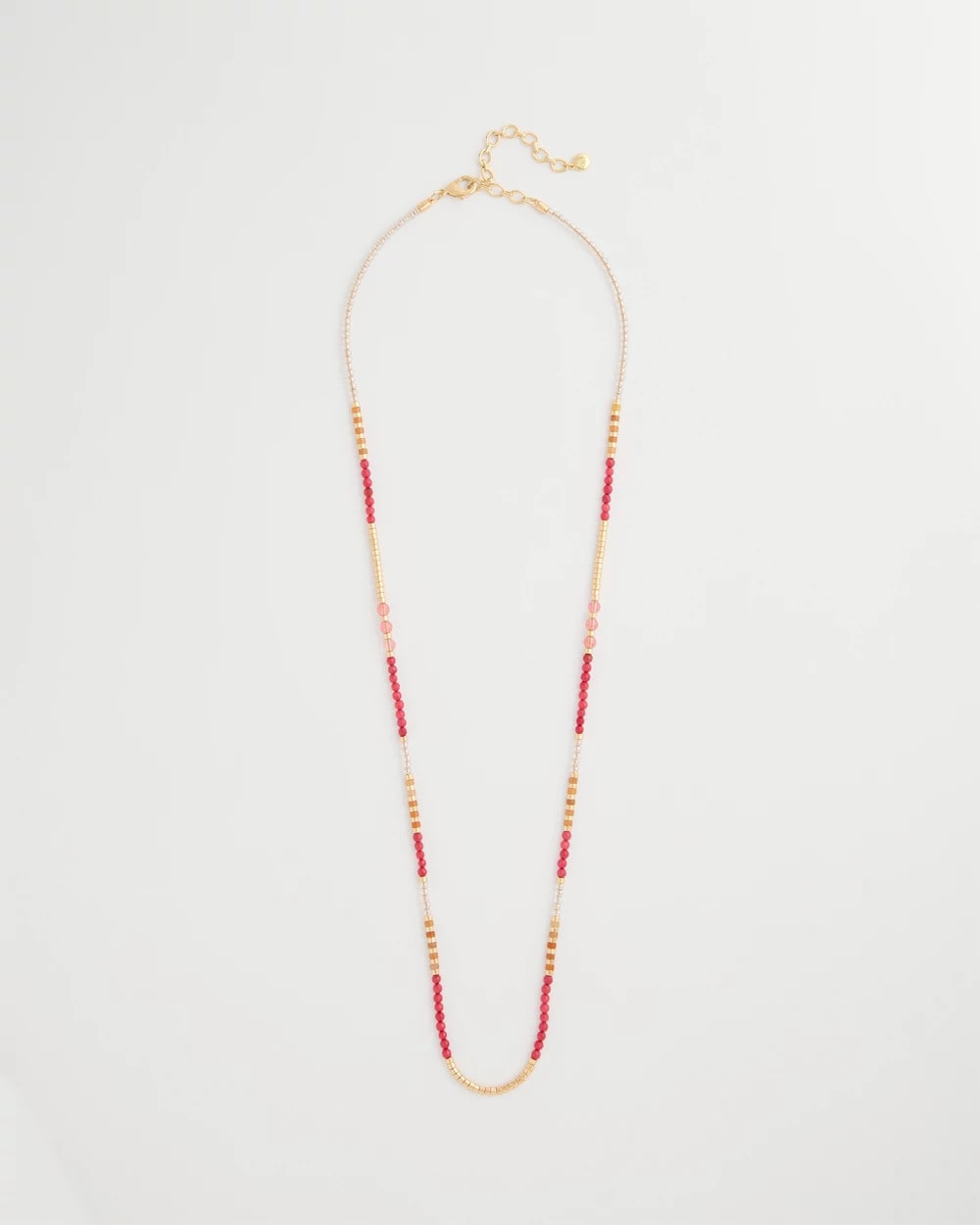Chico's Coral Genuine Stone Long Necklace