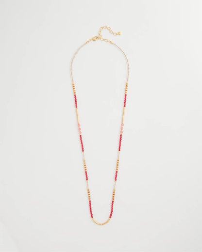 Chico's Coral Genuine Stone Long Necklace