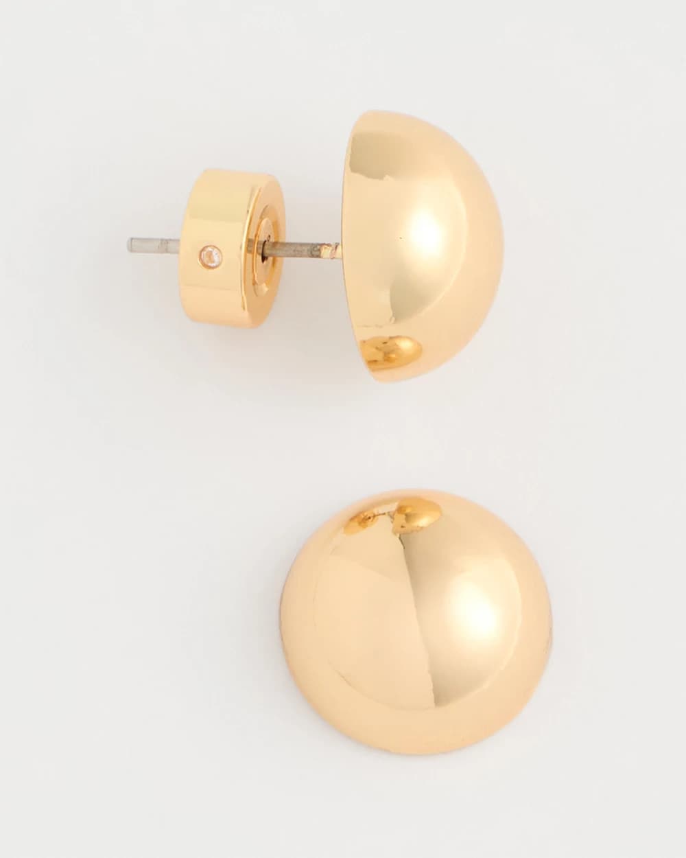 Chico's Mini Goldtone Sphere Stud Earrings