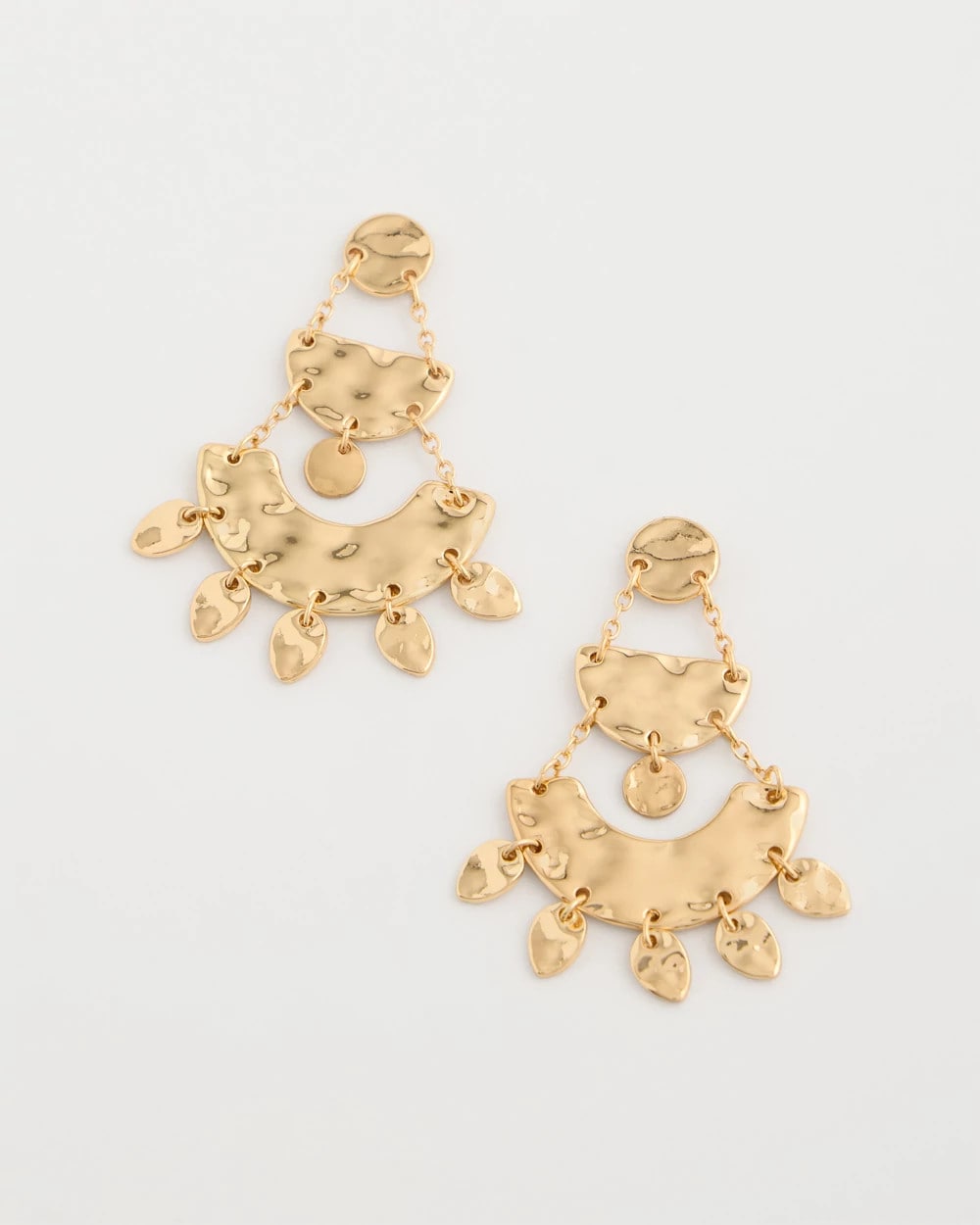 Chico's Hammered Chandelier Earrings