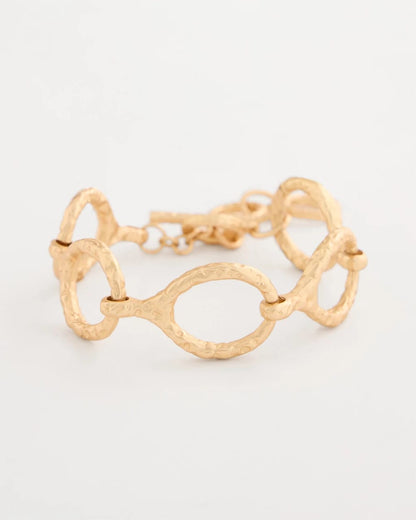 Chico's Goldtone Open Link Toggle Bracelet