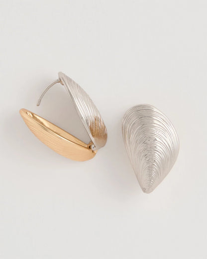 Chico's Mixed Metal Shell Earrings