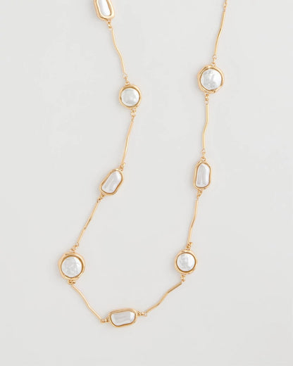 Chico's Siren Faux Pearl Long Necklace