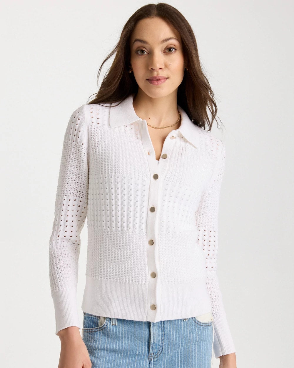 Chico's Textured Button-Front Cardigan
