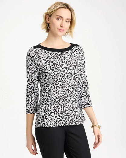 Chico's Fauna Pima 3/4 Sleeve Tee