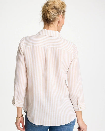 Chico's No Iron™ Striped Linen Shirt