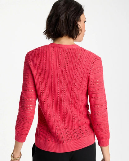 Chico's Stitchy V-Neck Cardigan
