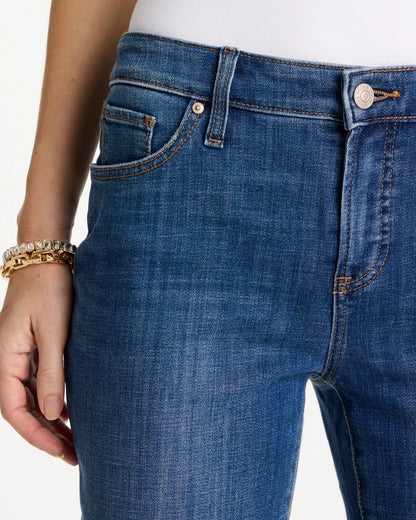 Chico's Girlfriend Slim Frayed Ankle Jeans
