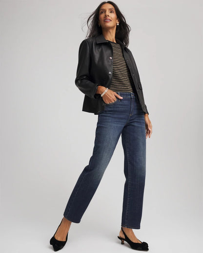 Chico's Girlfriend Straight Ankle Jeans