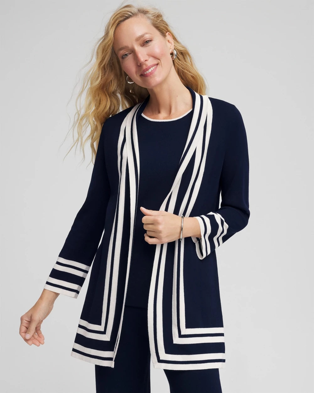 Chico's Travelers™ Contrast Border Cardigan