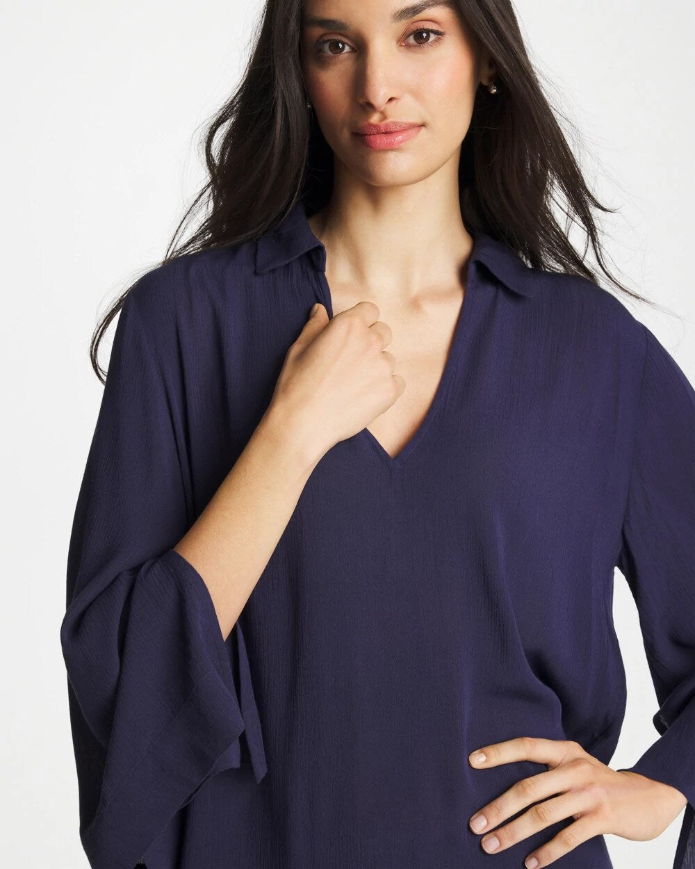 Chico's Woven Collar Swim Cover-Up