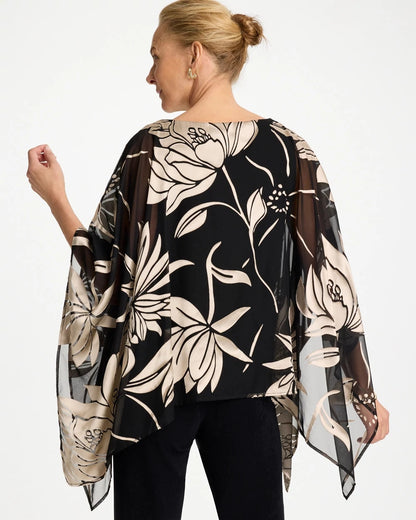 Chico's Travelers™ Burnout Floral Chiffon Top
