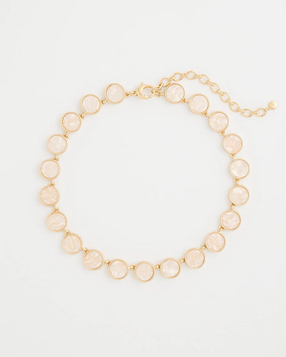 Chico's Pearlescent Rounded Collar Necklace