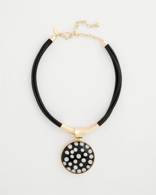 Chico's Polka Dot Pendant Necklace