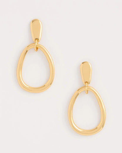 Chico's Goldtone Open Circle Drop Earrings