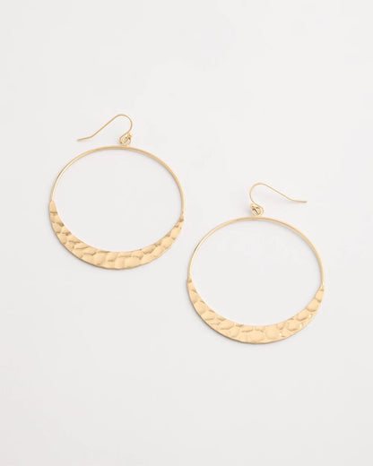 Chico's Hammered Hoop Earrings