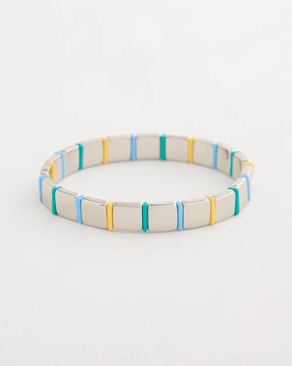 Chico's Glam Teal Slice Stretch Bracelet