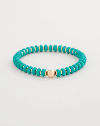 Chico's Green Round Stretch Bracelet