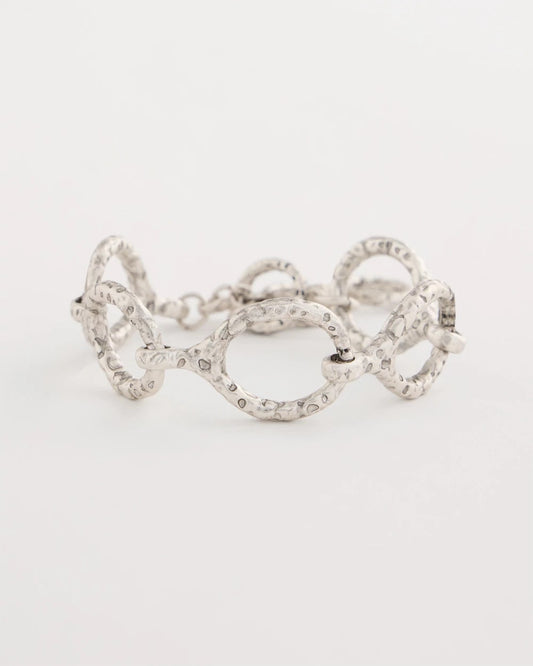 Chico's Silvertone Open Link Toggle Bracelet