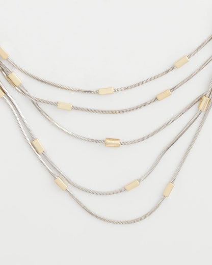 Chico's Mixed Metal Multi-Strand Necklace