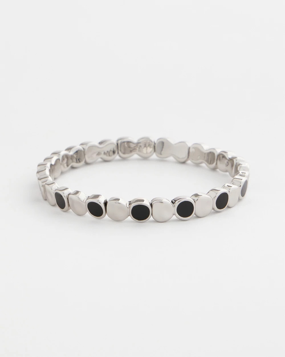 Chico's Black Mini Circle Stretch Bracelet
