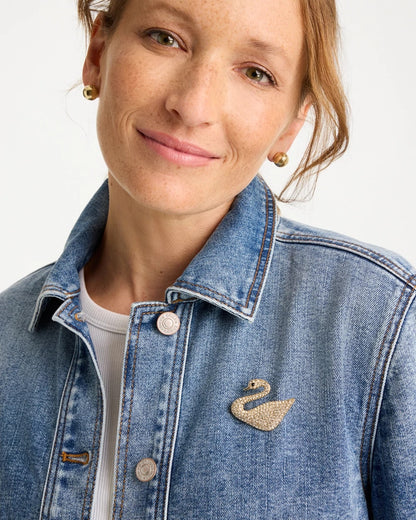 Chico's Sparkling Swan Brooch