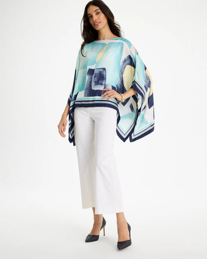 Chico's Woven Crepe Artisanal Poncho