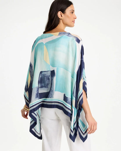 Chico's Woven Crepe Artisanal Poncho