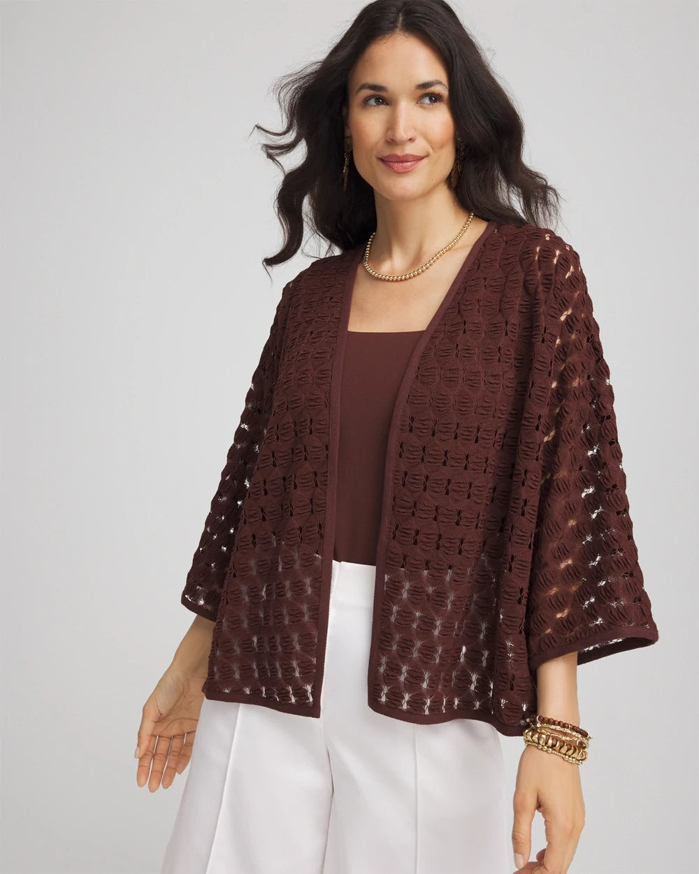 Chico's Short Woven Kimono