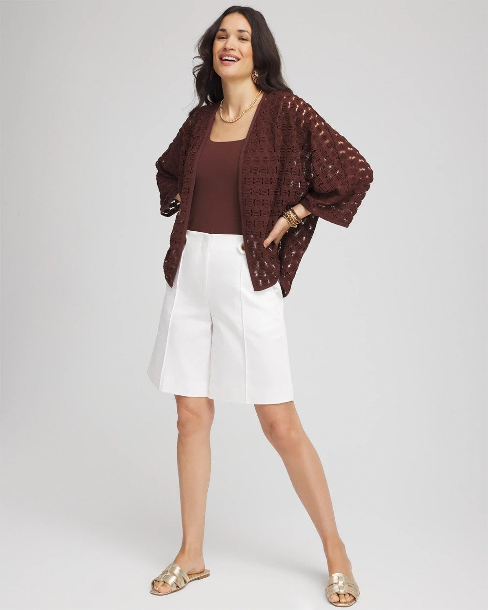 Chico's Short Woven Kimono