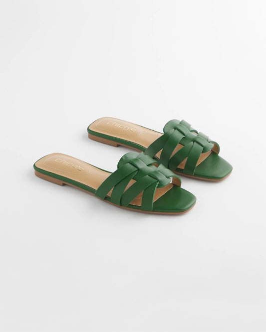 Chico's Cassidy Cross-Strap Slide Sandals