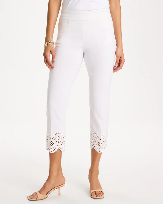 Chico's Petite Brigitte™ Slim Scalloped Ankle Pants