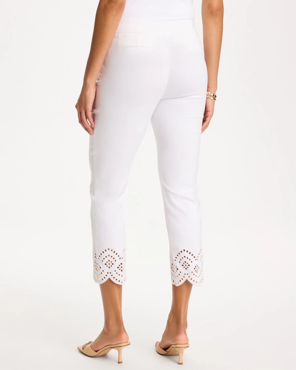 Chico's Petite Brigitte™ Slim Scalloped Ankle Pants