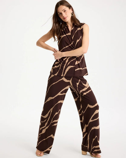 Chico's Travelers™ Zebra Knit Wide-Leg Pants